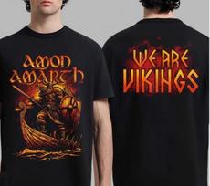 Amon Amarth Mes Esame Vikingai Marškinėliai Metalo Grupės Marškinėliai Vikingų Warrior Koncertinis Marškinėlis Unisex Marškinėliai L brown