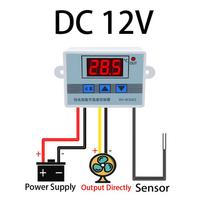 12V 24V 110V 220V Professional W3002 Digital LED Temperature Controller 10A Thermostat Regulator XH-3002 gray