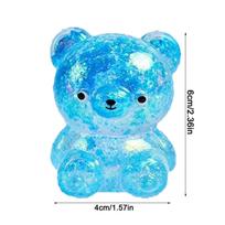 Toys Cartoon 1pc Fidget Bear Toy Cute Bear Fidget Ornament Slow Rising Bear Pinch Toy Funny Squeeze Animal Gift Present Vent Squeeze Toy mėlyna
