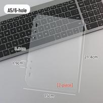 A5 Transparent Frosted PP 6-Hole Planner Dividers gray