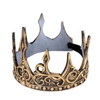 Halloween Medieval King Crown Costume Prop One Size black