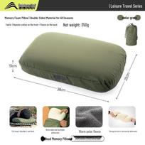 Beishanlang Outdoor Memory Foam Camping Pillow gray