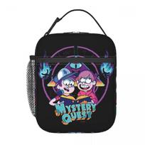 Gravity Falls Lunch Bag For Women Designer Lunch Box Funny Office Cooler Bag Convenient Waterproof Thermal Lunch Bags One Size black