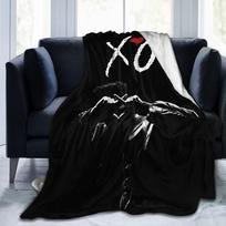The Weeknd Pop pledai Flanelė Tekstilės dekoras Nešiojami itin minkšti pledai sofai, kušetei, lovatiesės 75X95CM white