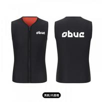 3mm Neoprene Wetsuit Vest Diving Snorkeling Surfing Warmth UV Protection Sleeveless Unisex Small black