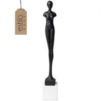 Šiuolaikinė dekoratyvinė skulptūra Aukšta 43cm - Juodo metalo moters figūrėlė