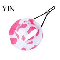 Dog Summer Hat Sun with Ear Holes, Wide Brim Protection Hat, Adjustable Pet Drawstring for Small And Medium Dogs Outdoor Walking Hiking Cooling S pink