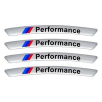 4 vnt. Aliumininiai Automobilio Ratlankių Lenktyniniai Lipdukai Emblema Auto Dekoras BMW M Performance G30 E92 E91 E87 F20 E36 E46 E90 E39 X1 BMW juoda