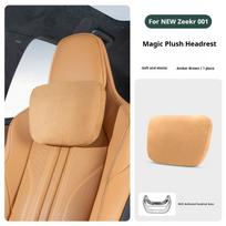 ZEEKR 001 Headrest Car Seat Neck Pillow Seat Pillow Alcantara Suede Blue Special Hook Base Auto Accessories ruda