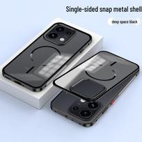 Oppo Reno16 Pro Metal Heat Dissipation Frame with Magnetic Frosted Back Phone Case gray
