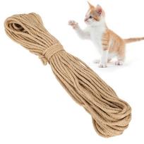 Patvari sizalio virvė katėms, draskyklėms, draskymo lentai, 6 mm, 50 m 50m / 164ft beige