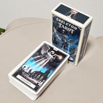 Skeleton Tarot Deck - 78 Pcs Gothic Skeleton Art Tarot Cards 10.3*6cm for Divination, Dark Fantasy Skull & Bone Theme juoda