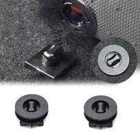 2pcs Universal Car Floor Mounting Points Carpet Mat Mats Clips Fixing Grip Clamps Black Anti-Slip Floor Holders Sleeves black