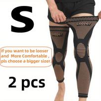 Copper Ion Knee Pads Fiber Knitted for Running Riding Pressurized Support Knee Protection Long Lasting Comfort gray