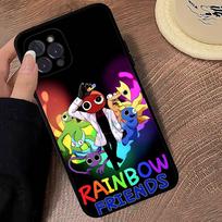 Cartoon R-Rainbow Friends For IPhone 17 16 15 14 13 12 Mini 11 Pro Max Plus Soft Silicone Phone Cover iPhone 16pro max brown
