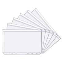 A6 6-Hole Loose-Leaf Notebook with Zipper Bag, Planner, PVC Storage Bag, and Clip-Seal Pencil Case white