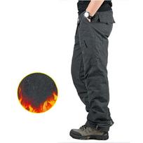 Šiltos žieminės vilnos kelnės Taktinės krovininės kelnės Klasikinės lauko žygiai Thicken Joggers Kelnės kelių kišenių kelnės M pilka spalva