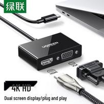 Ugreen USB-C Dual Screen HDMI/VGA Docking Station black