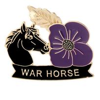 {Summer2} Funny War Horse Purple Poppy Pattern Enamel Brooches Badge For Women Clothing Coat Accessries Gifts black