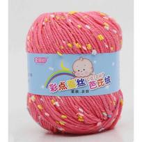 High-quality Milk Cotton Yarn With Vibrant Dots For Diy Knitting And Crochet Pink Yellow gray