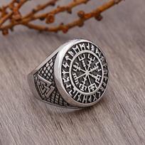 Vintažinis nerūdijančio plieno vikingų Valknut žiedas vyrams berniukams skandinaviškas Odino trikampis vikingų žiedas baikerių amuletų papuošalas dovanai vaikinui 7