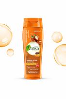 Dabur Vatika Bio-Infusions Damage Repair Shampoo | Moroccan Argan & Black Rice | 2% Plant Collagen + Vitamin C | 100% Damage Repair | Repairs Frizz orange