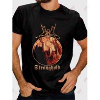Summoning Stronghold Black Metal T-Shirt | Crew Neck, Slight Stretch Fabric, Regular Fit, Casual Style, Print Pattern, Perfect for Men 5XL juoda