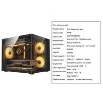 Mini Skaidrus Stacionaraus Kompiuterio Korpusas PC Bokštas M-ATX/ITX Pagrindinei Plokštei 320mm GPU Vaizdo Plokštės Ilgis HDD+SSD USB 3.0 12cm Ventiliatorius juoda