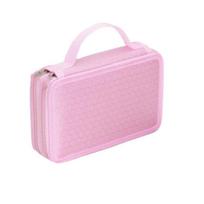 Large Capacity Colored Pencil Bag 32/52/75 Holes Pen Pouch  Office Accessories Purple-32 Holes