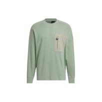Adidas X National Geographic Crew Sweatshirt American Vintage Color Block Pocket Loose Sports Outdoor Round Neck Men Sweatshirt IS9525 XL gray