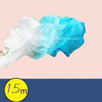 9 Colour Bamboo Long Fan Handmade Colorful Belly Dance Dancing Silk Veil Costume MIT 1 blue