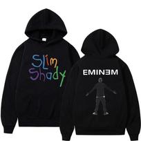 Rapper Eminem Slim Shady Fashion Hoodie Men Women Hip Hop Style Vintage Style Warm Sweatshirt Oversized Streetwear Male Hoodies S black