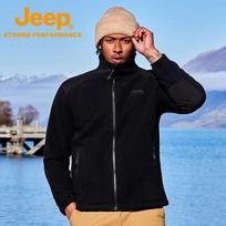 JEEP Men's High-End Outdoor Fleece Jacket 3XL white