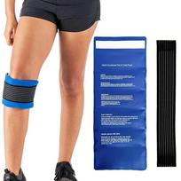 Reusable Gel Ice Pack For Injuries Hot Cold Therapy Compress With Strap For Shoulder Back Hip Knee Pain Relief mėlyna
