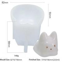 Cat Milk Pudding Silicone Mold Jelly Bowl Cake Chocolate White Cold Ice Powder Onigiri Rice Snacks Decorative Accessories white