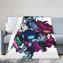 Deltarune Super Šilta Antklodė Žaidimas Vaikas Pliušinė Mėtoma Antklodė Naujoviška Miegamojo Flanelinė Lovatiesė Sofos Lovo Dangalas 75x90cm black