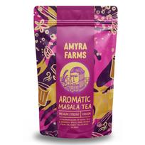 Amyra Farms Chai Masala Tea | Aromatic Assam CTC Masala Tea Blend with Ginger, Cardamom, Cinnamon, Black Pepper, Lemongrass & Clove Spices | 250g beige
