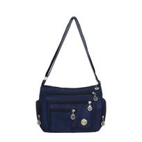 Women's Waterproof Nylon Crossbody Bag with Multiple Pockets 26*10*21cm juoda