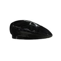 Casual Versatile PU Leather Beret Korean Style Solid Color Glossy Leather Beret Bright Retro Painter Beret Cap for Men and Women juoda
