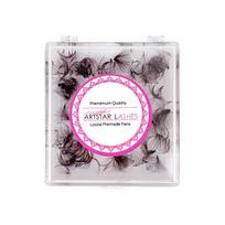 Brown Color Loose Fans Lashes  500 Fans 0.03 0.05 0.07mm Pro Made Wispy Loose Promade Fans Eyelash 8 mm&C