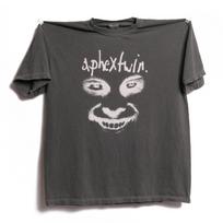 Aphex Twin Tee Come To Daddy Ultra Faded Electronic EDM Jungle Techno DJ Post Punk Band Shirt Album Cover Single Faded Heavyweight XL L gray