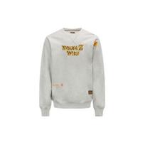 Evisu X Dragon Ball Z Fusion Pattern Pullover Crewneck Sweatshirt Unisex sweatshirt Light-Gray 2EADRM1SW304XXCT S white