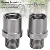 Bike Pedal Extender Stainless Steel Extend By 20mm Bicycle Extended Pedal Spacer for Mountain Road Bike white