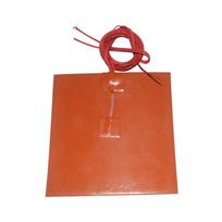 3D Printer Accessory: 400x400mm Silicone Heating Pad Red 110V 500W red