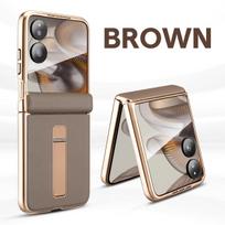 Premium Folding Leather Case for Xiaomi Mix Flip MixFlip Screen&Hinge Enhanced Protection+Metal Bracket Stand Mobile Phone Cover Xiaomi Mix Flip ruda