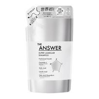 THE ANSWER Super Lamella Shampoo Refill 320ml Bergamot & Daphne Scent Non-Silicone Hair Care 150ml white