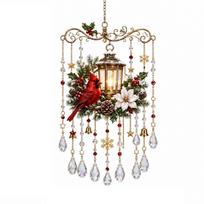 Christmas Painted Wind 20 Hanging Ornament for Window Decor One Size brown