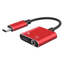 2 In 1 Audio Cable Charging Adapter Type C To 3.5 Mm Earphone Adapter Type-C Audio Splitter