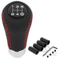 Universal 5 Speed Gear Shift Knob Shifter Lever Handle Stick PU Leather Auto Accessories For All Manual black