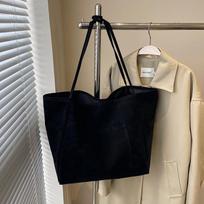 Women's Retro Mallard Velvet Tote Shoulder Bag - New Autumn Winter Fashion Large Capacity Relaxed Underarm Bag KTB 52x16x35cm kava